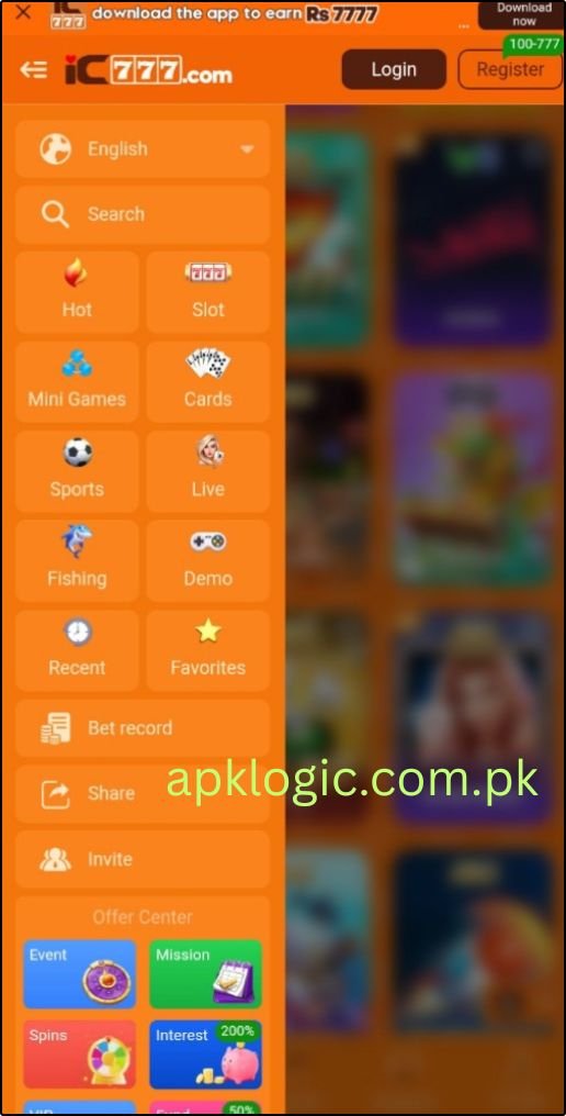 IC777 Game banner for Android users