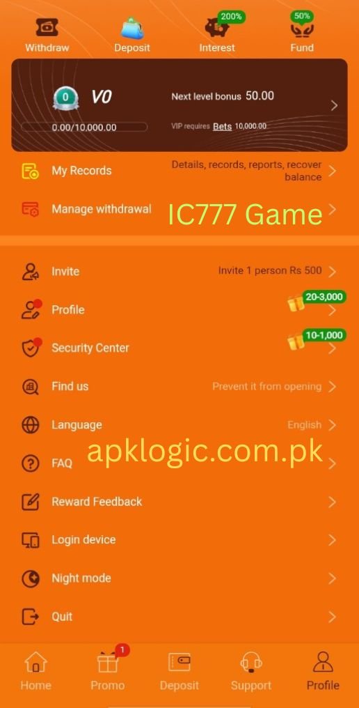 IC777 Game banner for Android users